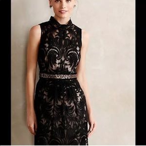 Yoana Baraschi Anthropologie Overture Brocade Black Dress